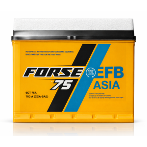 аккумулятор  FORSE ASIA EFB 6СТ-75 (1) (700A)
