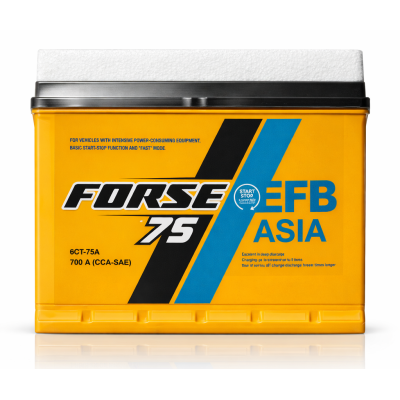 аккумулятор  FORSE ASIA EFB 6СТ-75 (1) (700A)