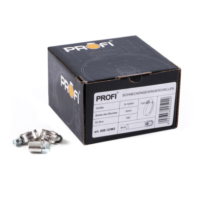 Хомути Profi 08-12 9mm W2 (уп.100шт)