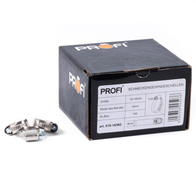 Хомуты Profi 10-16 9mm W2 (уп.100шт)