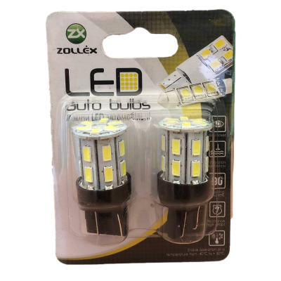 ZOLLEX Лампа автомоб. LED T20/D/W21/5W SMD5730x20 12V White (2 шт.) T0530