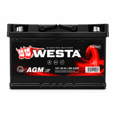 аккумулятор  WESTA AGM 6СТ-80(0) (800A)