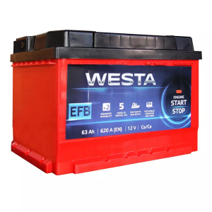 акумулятор  WESTA EFB RED 6СТ-63 (0) (620A)