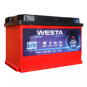 акумулятор  WESTA EFB RED 6СТ-78 (0) (750A)