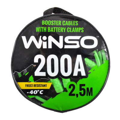 WINSO Провода прикурювачі 200А, 2,5м, кругла сумка