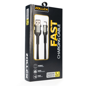 Zollex Кабель 60W USB to Type-C 1м Black 12206