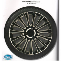 ARGO  Ковпаки Le Mans PRO Silver&Black R17 (к-т)