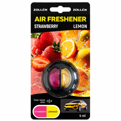 ZOLLEX  Освіжувач повітря авто 4мл Strawberry/Lemon 17026