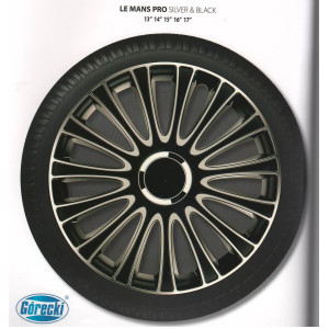 ARGO  Колпаки Le Mans PRO Silver&Black R14 (к-т)