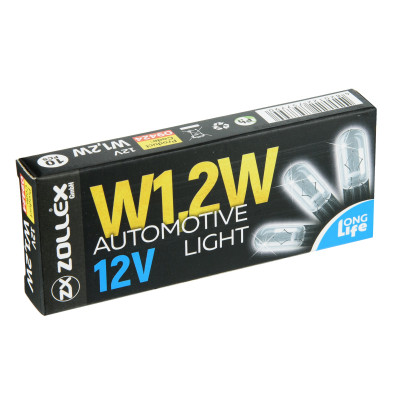ZOLLEX Лампа автомоб.  W1.2W 12V 9424 (10шт.) (безцоколь, приборка)