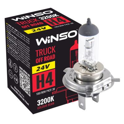 WINSO Лампа галогенна 24V H4 TRUCK OFF ROAD 100/90W P43t-38