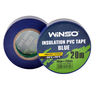 Стрічка ізоляційна ПВХ WINSO 0.13 mm/19mm 20м синя