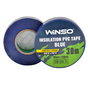 Стрічка ізоляційна ПВХ WINSO 0.13 mm/19mm 30м синя