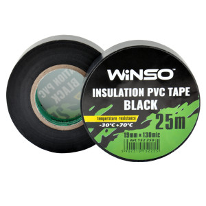 Стрічка ізоляційна ПВХ WINSO 0.13 mm/19mm 25м чорна