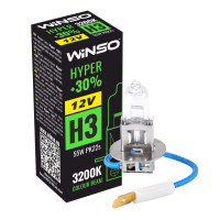 WINSO Лампа галогенная 12V H3 HYPER +30% 55W PK22s WINSO Лампа галогенная 12V H3 HYPER +30% 55W PK22s