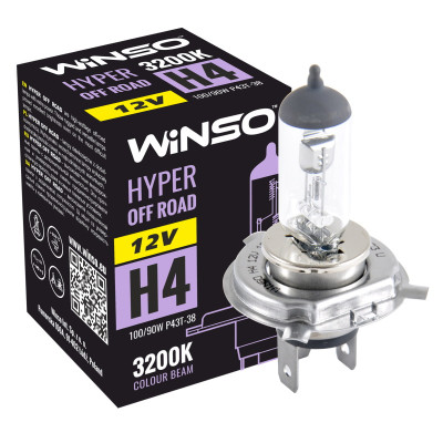 WINSO Лампа галогенна 12V H4 HYPER OFF ROAD 100/90W P43t-38