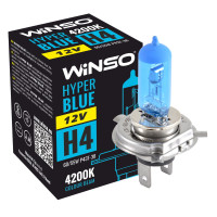 WINSO Лампа галогенна 12V H4 HYPER BLUE 4200K 60/ 55W P43t-38