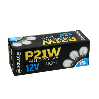 ZOLLEX Лампа автомоб. Р21W 12V 8624 (10шт.) (стоп, поворот, цоколь, одноконтактная)