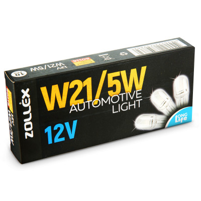 ZOLLEX Лампа автомоб.  W21/5W 12V 60116 (10шт.) (стоп, поворот, безцоколь)