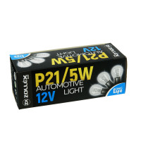 ZOLLEX Лампа автомоб.  Р21/5W 12V  8724 (10шт.) (стоп, поворот, цоколь, 2-х контактна)