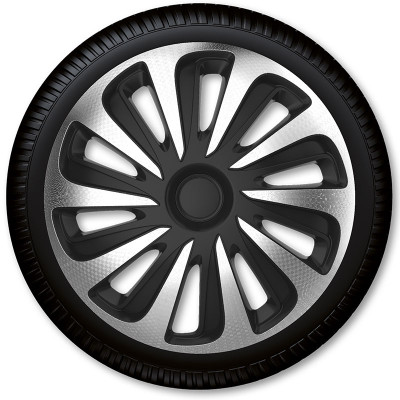 ARGO  Колпаки Caliber Carbon Silver&Black R14 (к-т)
