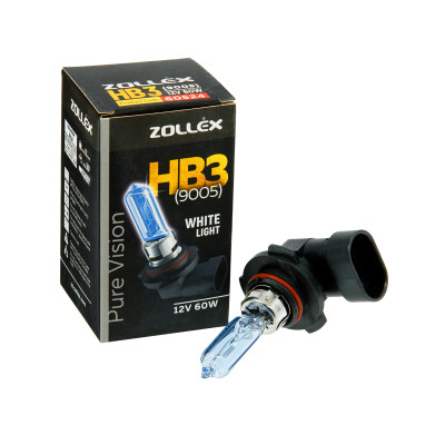 ZOLLEX Лампа авто. галоген.  HB3 (9005) 12V 60W Pure vision 60524