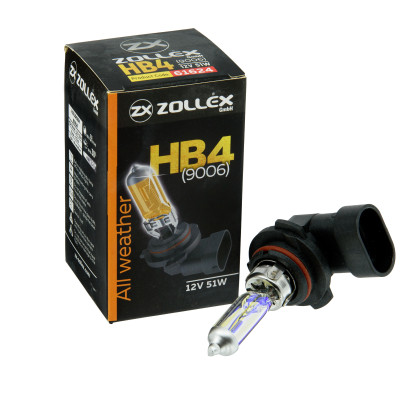 ZOLLEX Лампа авто. галоген.  HB4 (9006) 12V 51W All weather 61624