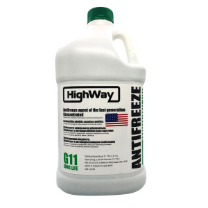 антифриз HIGHWAY  G11 концентрат зеленый 3.78л
