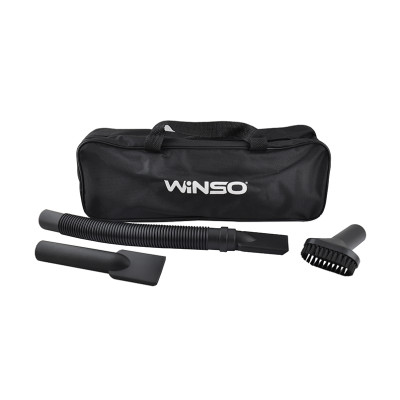 WINSO Пылесос автом, 12В, 110Вт, фильтр HEPA, кабель 3м, сумка, 2 адаптера. Пылесборник 500мл.