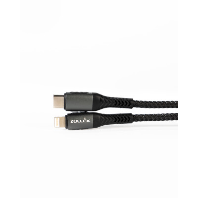 Zollex Кабель 20W Type-C to Lighting 1м Black 12205													