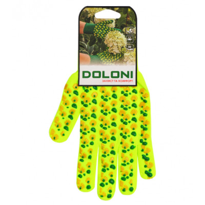 Doloni (4116) Перчатки трикотажные Весенние цветы с рисунком пвх 13 класс