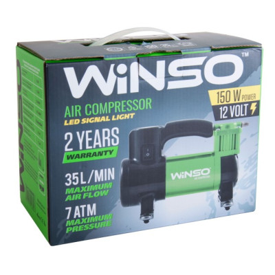 WINSO Компресор автомобільний 10 Атм, 40л/хв. 170Вт.,кабель 3м.,шланг 1м