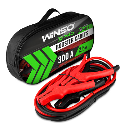 WINSO Провода-прикурювачи Winso PRO сила струму 300А, довжина 2,5м сумка на блискавці 