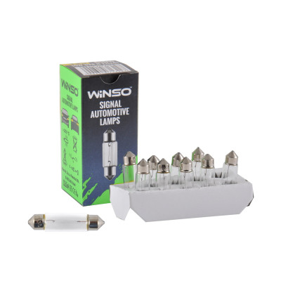 WINSO Автолампа 12V C10W 10W SV8.5 T11X41 
