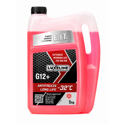 антифриз LUXELINE Long Life G12+ -32°C (червоний) 5кг