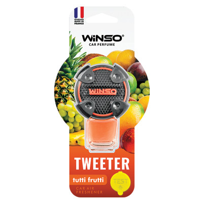 WINSO Освіжувач повітря Tweeter, на дефлектор, 8мл., Tutti Frutti